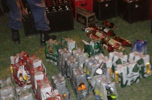 Coffee Bay police closed down an illegal liquor outlet during a raid on 2017-04-05