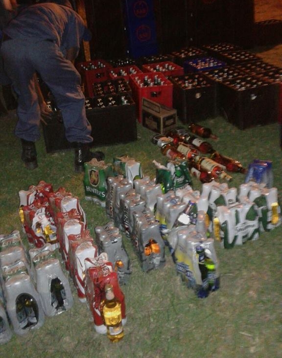 Coffee Bay police closed down an illegal liquor outlet during a raid on 2017-04-05